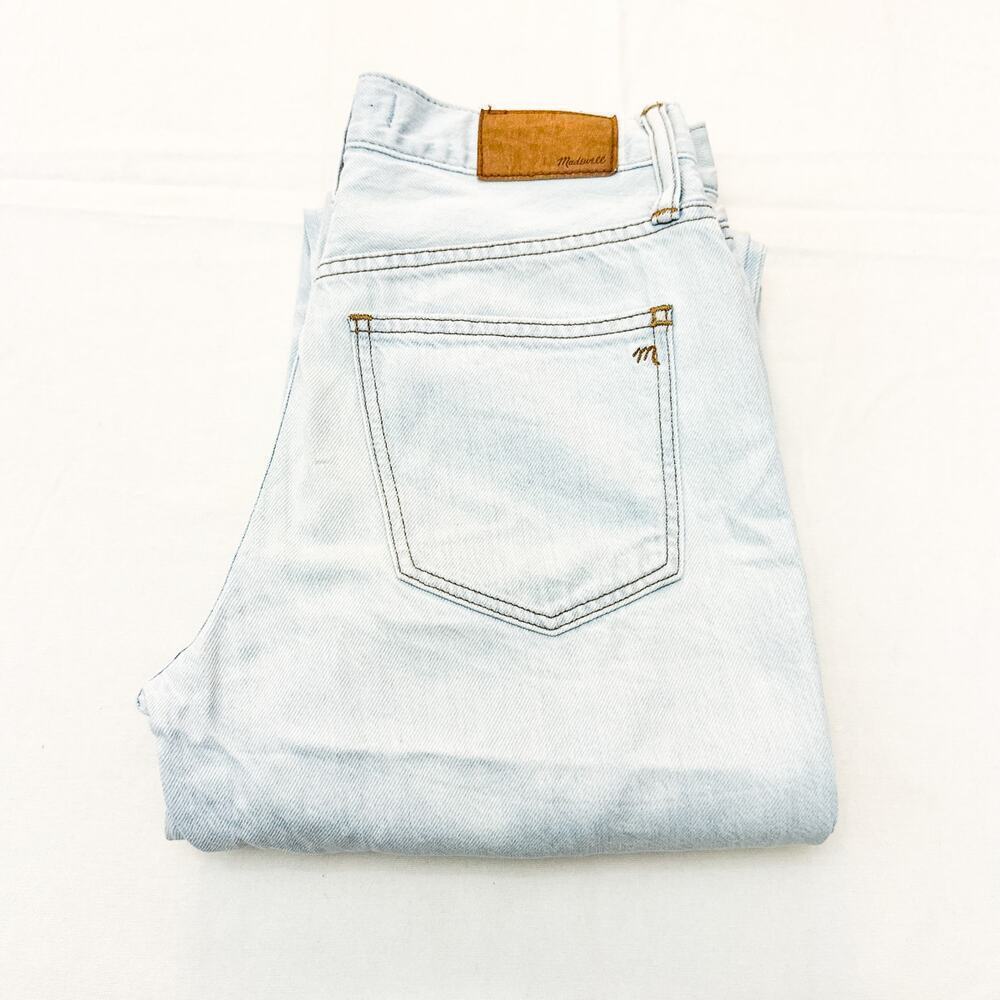 Madewell The Slouchy Boyjean Light Wash Distressed Denim Jeans Size 23P